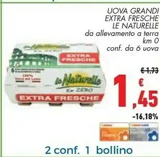 Conad Superstore Le Naturelle 6 Uova Grandi Fresche Da Allevamento A Terra offerta