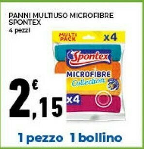Conad Spontex Panni Multiuso Microfibre offerta