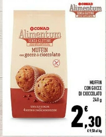 Conad Conad - Muffin Con Gocce Di Cioccolato 240 G(ml) offerta