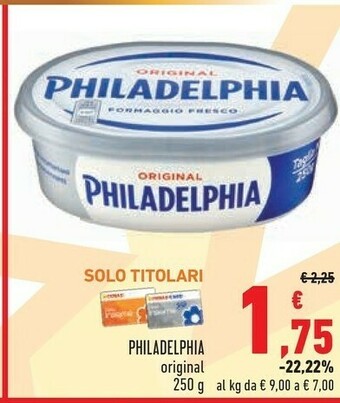 Conad Superstore Mondelez Philadelphia Classico 250 G(ml) offerta