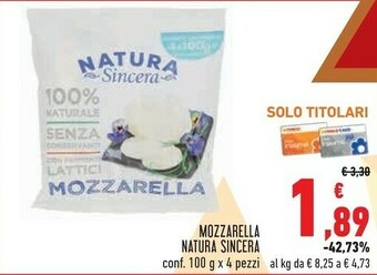 Conad Natura sincera Mozzarella offerta