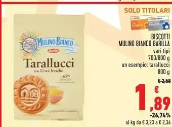 Conad Mulino Bianco Biscotti Barrilla offerta