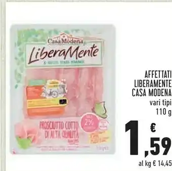 Conad Superstore Casa Modena Liberamente Prosciutto Cotto Sgrassato 110 G(ml) offerta