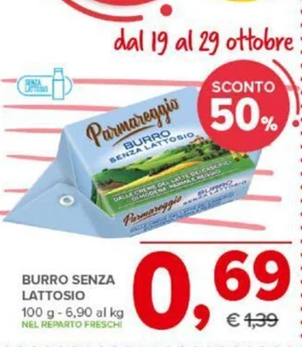 Todis BURRO SENZA LATTOSIO 100 g offerta