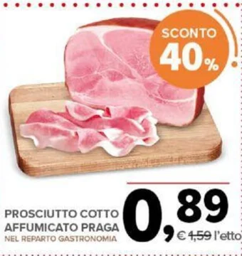 PROSCIUTTO COTTO AFFUMICATO PRAGA NEL REPARTO GASTRONOMIA