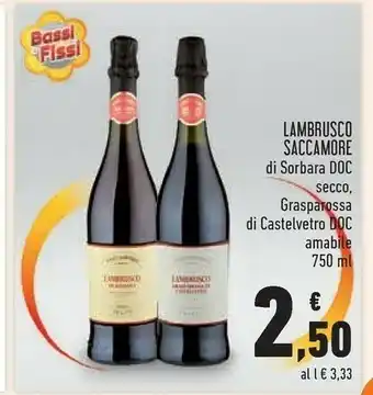 Conad Sorbara Lambrusco Secco 750ml offerta