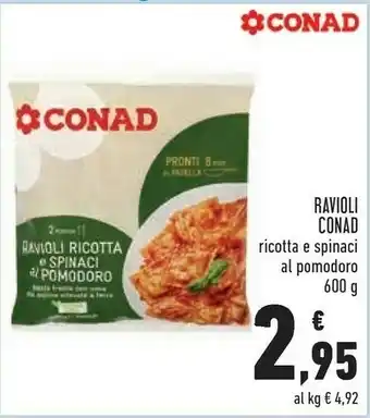 Conad Conad Ravioli Ricotta E Spinaci offerta