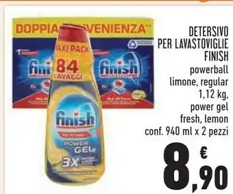 Conad Finish Detersivo Per Lavastoviglie Powerball 1120 G offerta