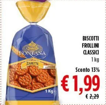 Todis BISCOTTI FROLLINI CLASSICI 1 kg offerta