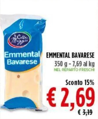 Todis EMMENTAL BAVARESE 350 g offerta