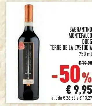Conad Superstore Terre de la cvstodia Sagrantino Montefalco DOCG offerta