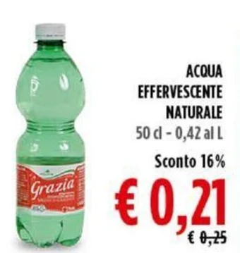 Todis ACQUA EFFERVESCENTE NATURALE 50 cl offerta