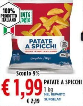 Todis PATATE A SPICCHI 1 kg offerta