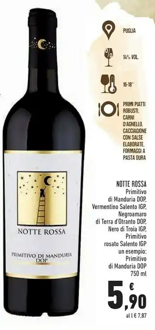 Notte rossa Notte Rosa - Primitivo Di Manduria DOP 750 G(ml)