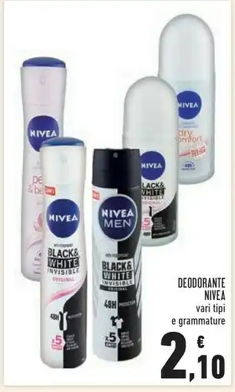 Conad Nivea Deodorante Black& White Invisible Spray offerta