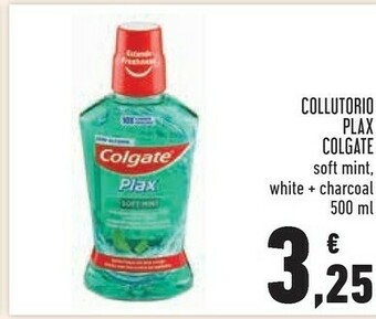 Conad Colgate Collutorio Plax Soft Mint/ White + Charcoal 500 Ml offerta