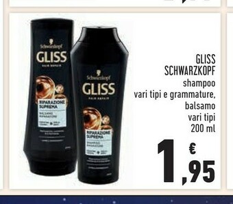 Conad Schwarzkopf Gliss Kur 2470095 Balsamo Per Capelli Donne 200 Ml offerta