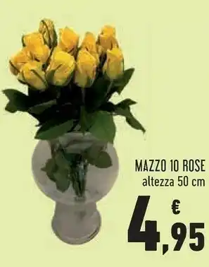 Conad Superstore Mazzo 10 Rose Altezza 50 Cm offerta