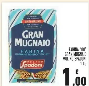 Conad Superstore Molino Spadoni - Gran Mugnaio Farina Di Grano Tenero Tipo "00" 1000 G(ml) offerta