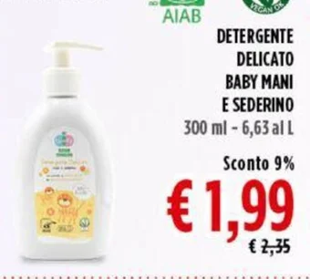 Todis DETERGENTE DELICATO BABY MANI E SEDERINO 300 ml offerta