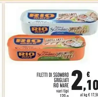 Conad Superstore Rio Mare Filetti Di Sgombro Grigliati Al Naturale 120 G(ml) offerta