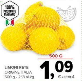 Todis LIMONI RETE ORIGINE ITALIA 500 g offerta