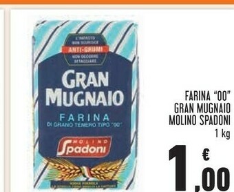 Conad Molino spadoni Gran Mugnaio Farina Di Grano Tenero Tipo "00" 1000 G(ml) offerta
