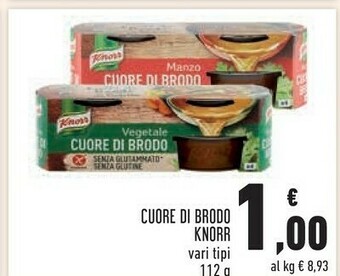 Conad Knorr Cuore Di Brodo Manzo 112 G(ml) offerta