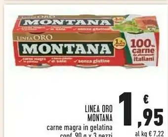 Conad Montana Carne Magra In Gelatina Linea Oro 90 G(ml) offerta