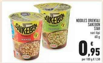 Conad Star Saikebon Nudolini Orientali Manzo 60 G(ml) offerta
