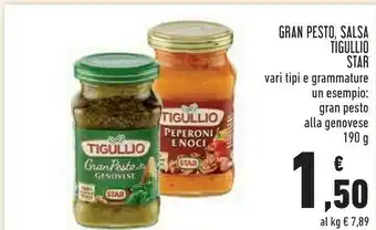 Conad Star Gran Pesto Alla Genovese Delicato E Cremoso Tigullio 190 G(ml) offerta
