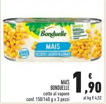 Conad Superstore Bonduelle Mais Cotto Al Vapore 150 G offerta