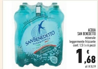 Conad Superstore San Benedetto Acqua Minerale Leggermente Frizzante offerta