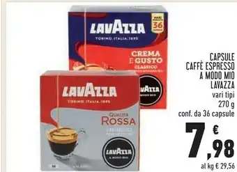 Conad Superstore Lavazza Capsule Caffè Espresso A Modo Mio offerta