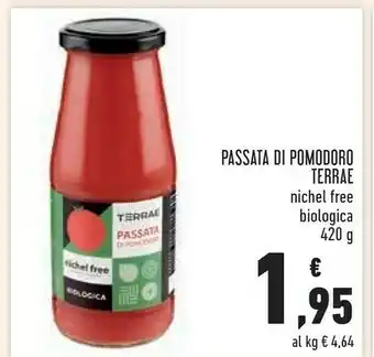 Terrae Passata Di Pomodoro Nichel Free Biologica 420 G