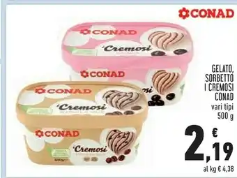 Conad Superstore Conad - Sorbetto Al Limone I Cremosi 500 G(ml) offerta