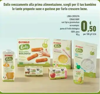 Conad Superstore Conad Baby Purea Di Frutta Biologica offerta