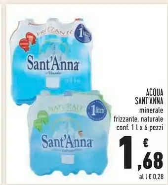 Conad Sant'anna Acqua Minerale Naturale 1000 G(ml) offerta