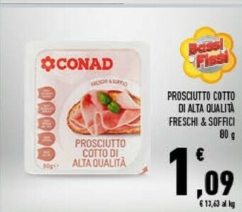 Conad Conad - Prosciutto Cotto Di Alta Qualità Freschi & Soffici 80 G(ml) offerta