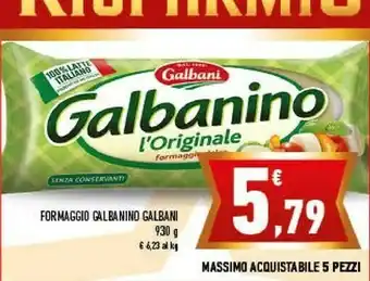 Conad Galbani Formaggio Calbanino offerta