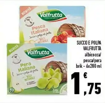 Conad City Valfrutta Pesca Italiana Succo E Polpa 200 G(ml) offerta