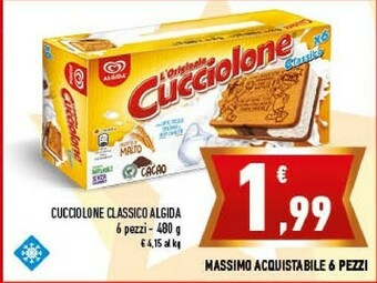 Conad Algida Cucciolone Classico 480 G(ml) offerta