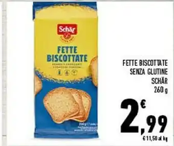 Conad Schar Fette Biscottate Senza Glutine offerta
