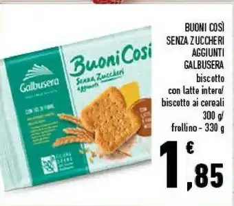 Conad Galbusera Buoni Così Ai Cereali 300 G(ml) offerta