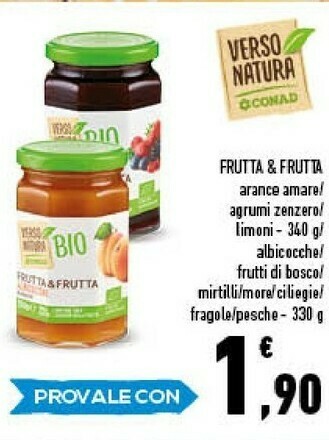 Conad Conad - Frutta & Frutta Frutti Di Bosco Verso Natura Bio 330 G(ml) offerta