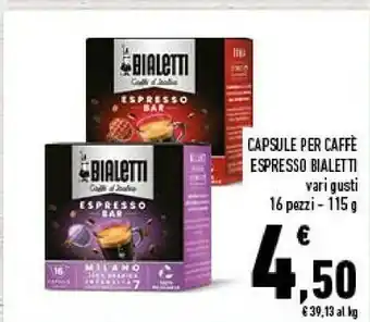 Conad Bialetti Capsule Espresso Milano offerta