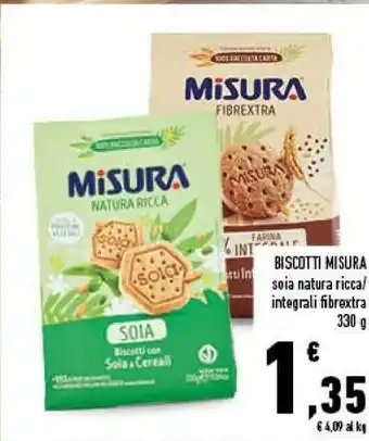 Conad Misura Biscotti Alla Soia Senza Olio Di Palma 330 G(ml) offerta