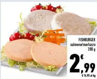 Conad Fishburger Salmone offerta