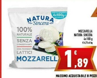 Conad Natura sincera Mozzarella offerta