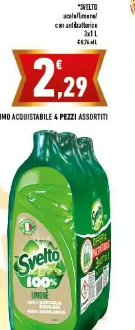 Conad Svelto Svelto 8717163934159 Detersivo Per Piatti Gel 1000 Ml offerta